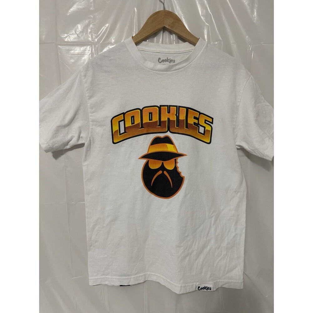 Cookies Logo Graphic T Shirt Men’s Medium White Streetwear 100% Cotton Berner